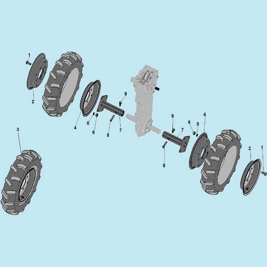 Полуось крепления колеса и колеса Champion BC9713